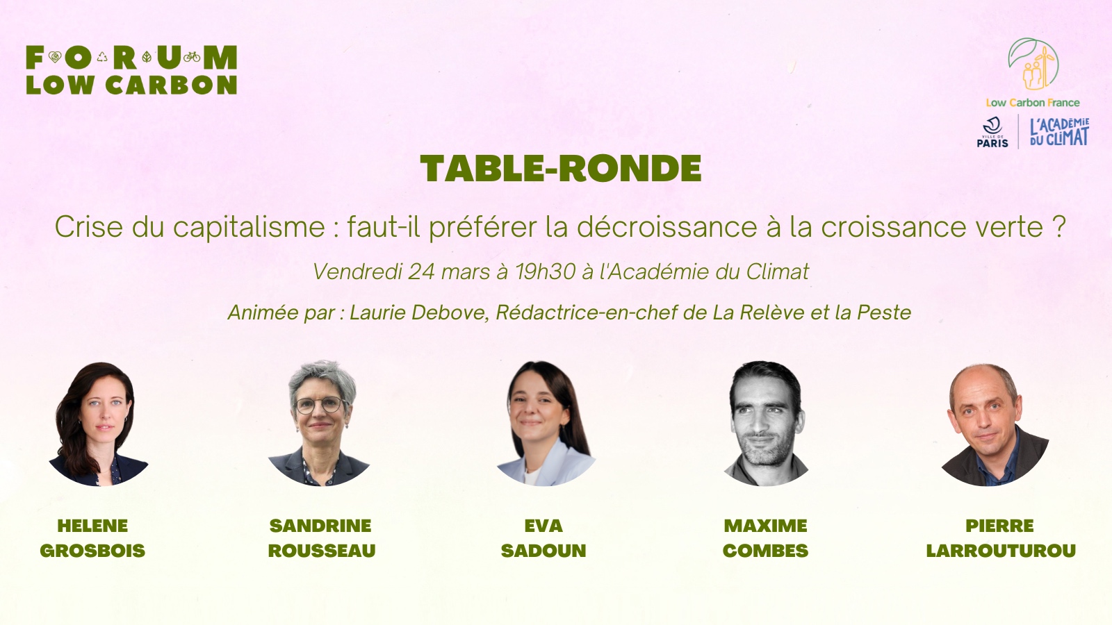 Crise du capitalisme - Forum Low Carbon 2023